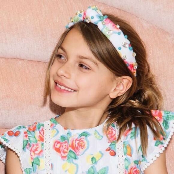 Lele Sadoughi x Roller Rabbit Ponderosa Beaded Crystal Knotted Headband - Picture 2 of 6